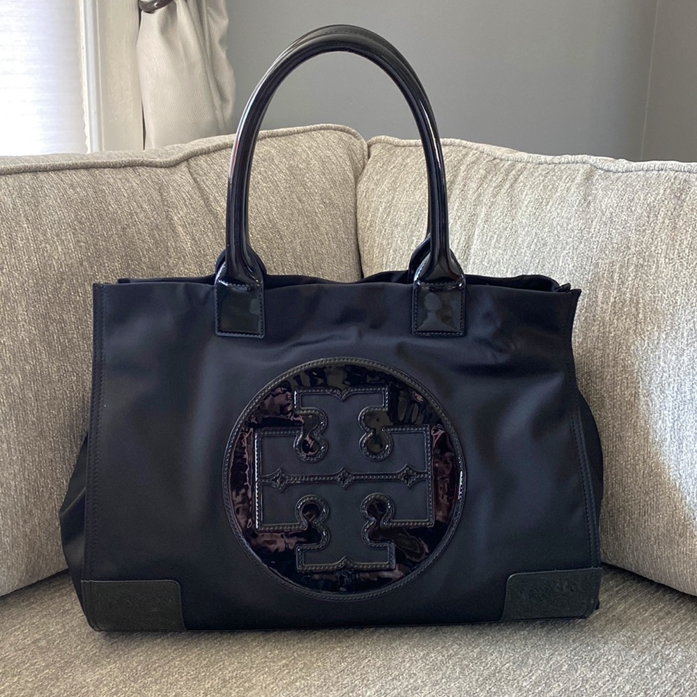 Black Tory Burch Ella Tote